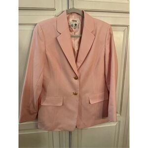 Talbots 100% Wool Blazer Jacket Sz 10 Pink Academia Business